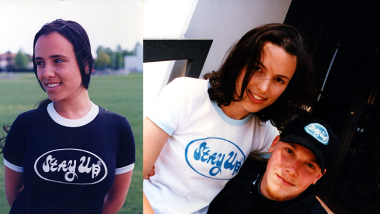 Stay Up models at a photoshoot — showcasing the brand’s streetwear and apparel line